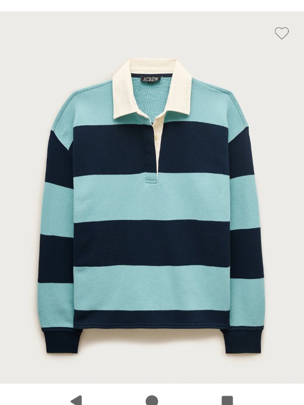 J Crew Terry Rugby Top